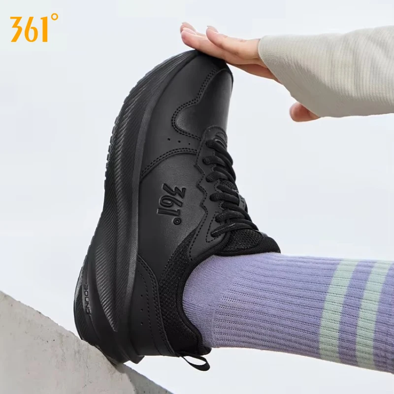 361 Degrees Fengye 5.0 Women's Running Shoes Leather Rebound Casual Feather-Light Supportive Durable Female Sneaker 682542211F