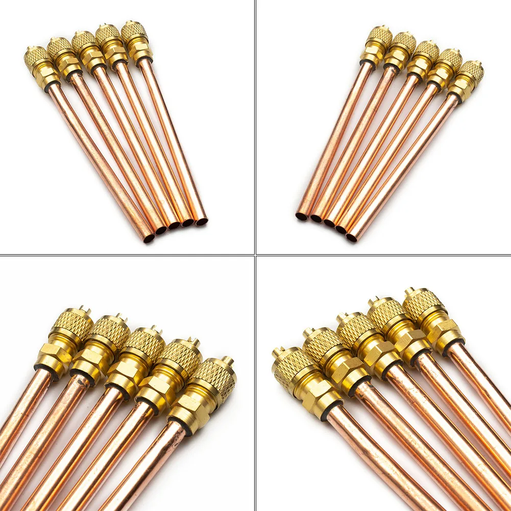 Refrigeration Maintenance Valve Golden Refrigerators Set 3.4 Mpa Air Conditioner Copper Copper Tube Filling Parts