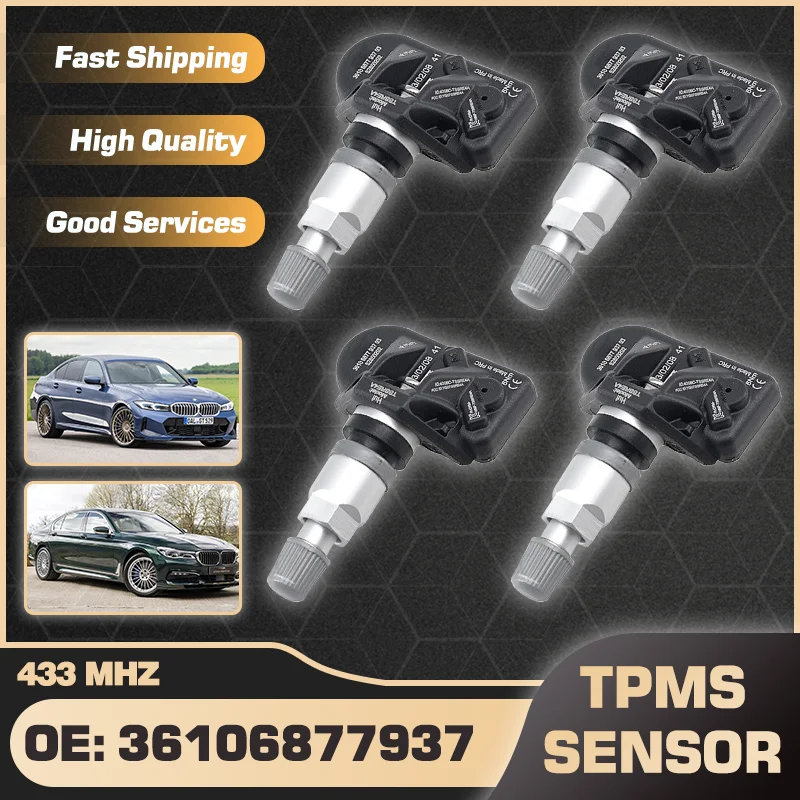 

Tire Pressure Monitoring System 36106877937 433 MHz For Alpina 3 2020-2026 Alpina 4 2022-2027 6877937 6877936-04 TPMS Sensor