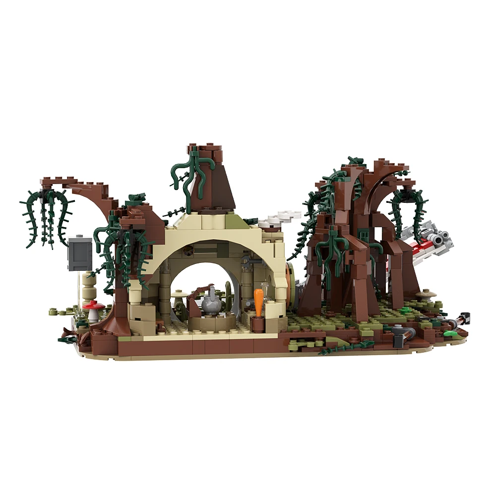 Moc Classic Movie Dagobah Training Diorama Building Blocks DIY Model Space Wars Swamp Toys Sets Gift Kids Gift Adult Gifts