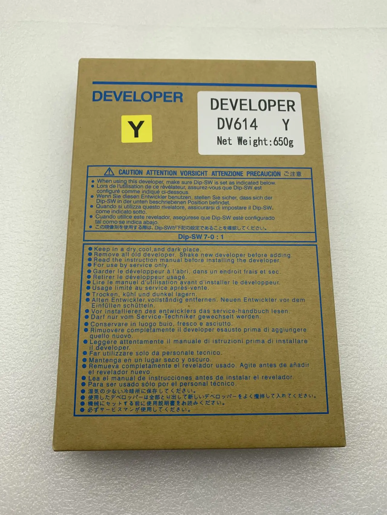 Oryginalny developer DV614 do KONICA MINOLTA C1060 C1060L C1070 C1070L C2060 C2060L C2070 C2070L, proszek żelazny DV-614 — zdjęcie produktu 6