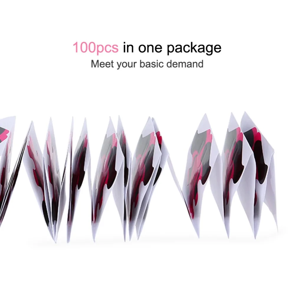 100pcs Self-Adhesive Sticker Nail Extension Paper Forms Golden Color Available Self-Adhesive Nail Sculpting Trays
