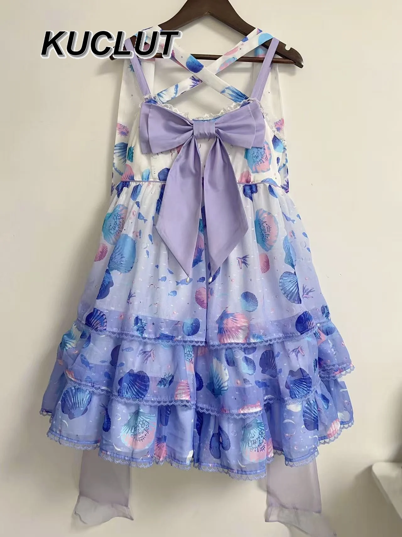 Sukienka Lolita w oryginalnym stylu, elegancka sukienka na ramiączkach, damska letnia słodka i urocza sukienka codzienna, krótka sukienka dla dziewczynki, nowość 2025