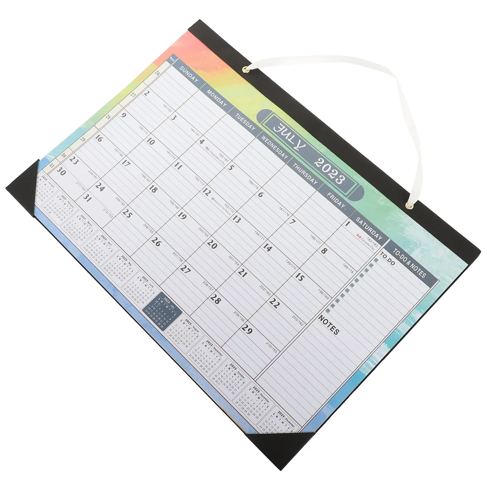 

2023 Hanging Calendar Thick Paper Monthly Wall Calendar Clear Printing Adorable Stickers Home Office Classroom Decor Convenient