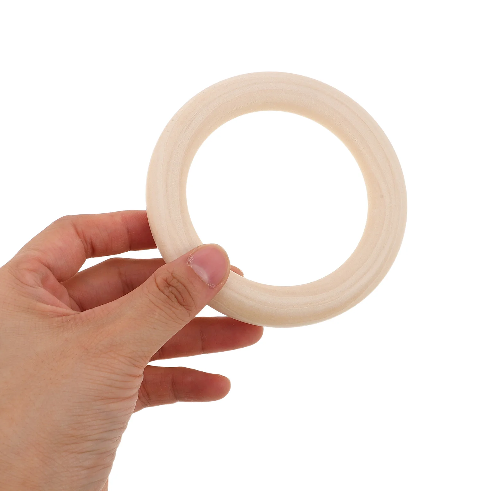 

5Pcs Wooden Rings 100mm Natural Unfinished Solid Wood Circles Macrame Hoop Pendant Connectors Dreamcatcher DIY Craft Supplies