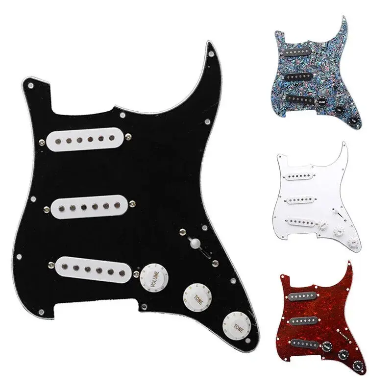 Prewired Loaded  Pickguard Alnico 3 Single Coil Pickups for ST Electric Guitars Replacement Parts