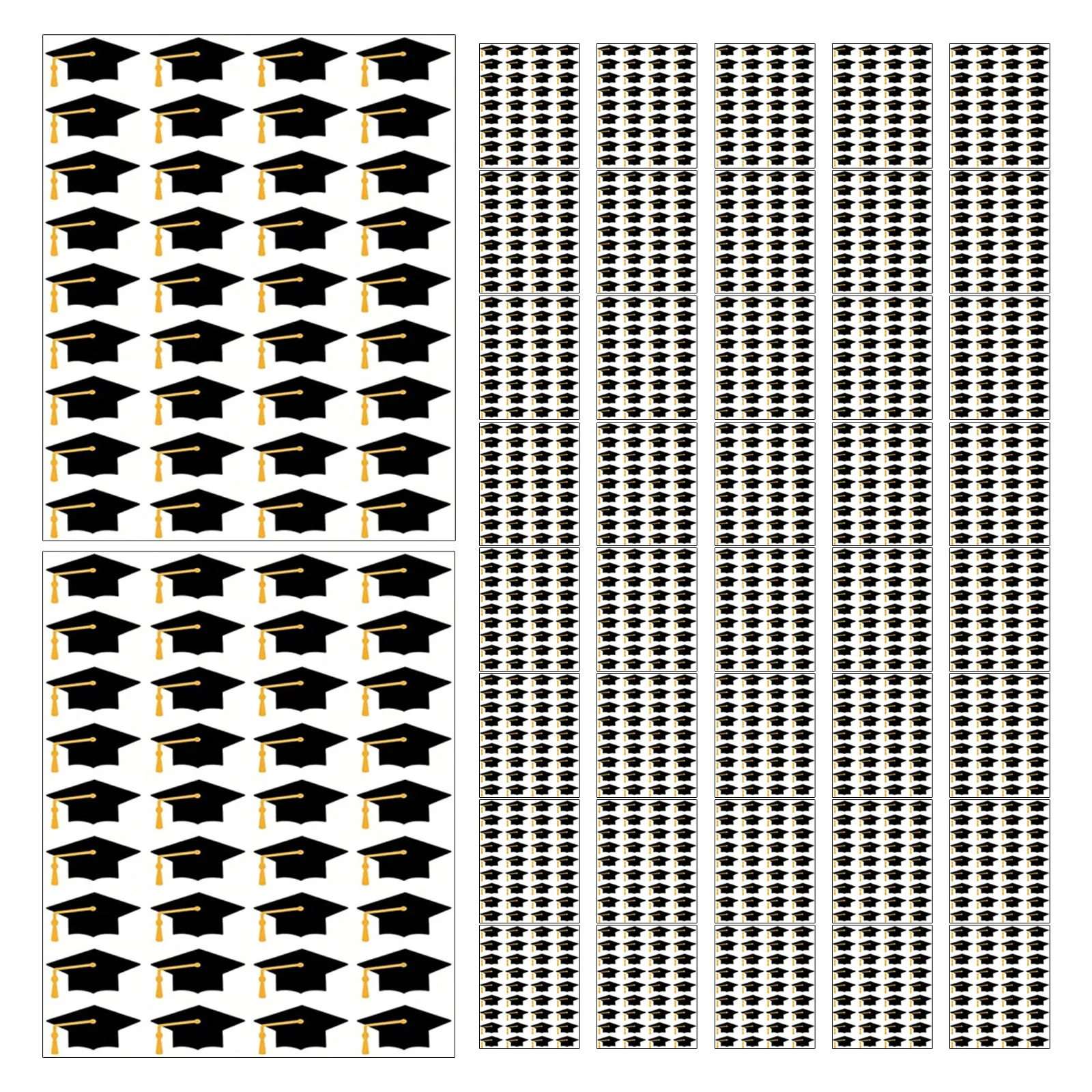 50Sheets College High School Graduation Stickers 2026 Waterproof Grad Cap Labels Senior Year Envelope Sealing Scrapbook Decor