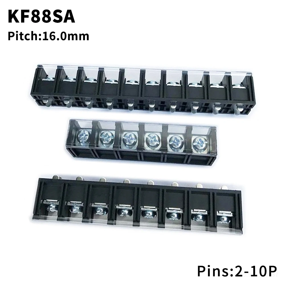 (5 pcs) KF 88SA - 16.0MM Straight Plug with Protective Cover 16mm Pitch Grid Type Terminal Block 2-10Pin KF88SA 16.0