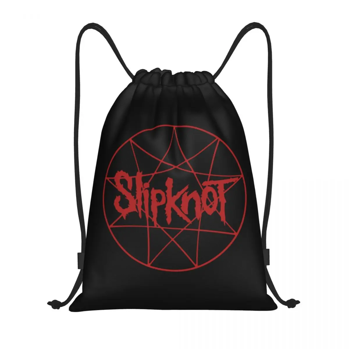 Rock Slipkonots Drawstring Backpack Sports Gym Bag for Men Women Heavy Metal Music Shopping Sackpack