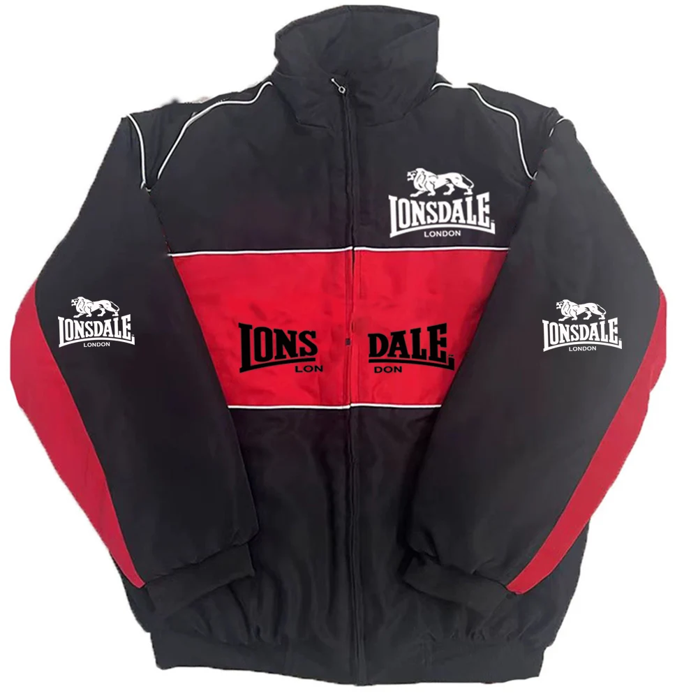 Американский ретро модный бренд Longshdale мотоциклетная хлопковая куртка с принтом бейсбольная куртка мужская зимняя красивая с воротником-стойкой wa