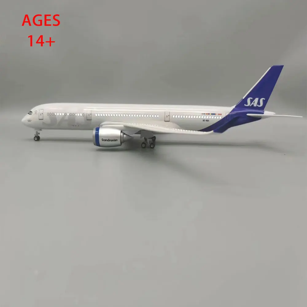 

For SAS Airbus A350-900 47CM Aircraft Pre-Built Model Plane Model With Landing Geal Resin Airplane Model Model Plane Collection