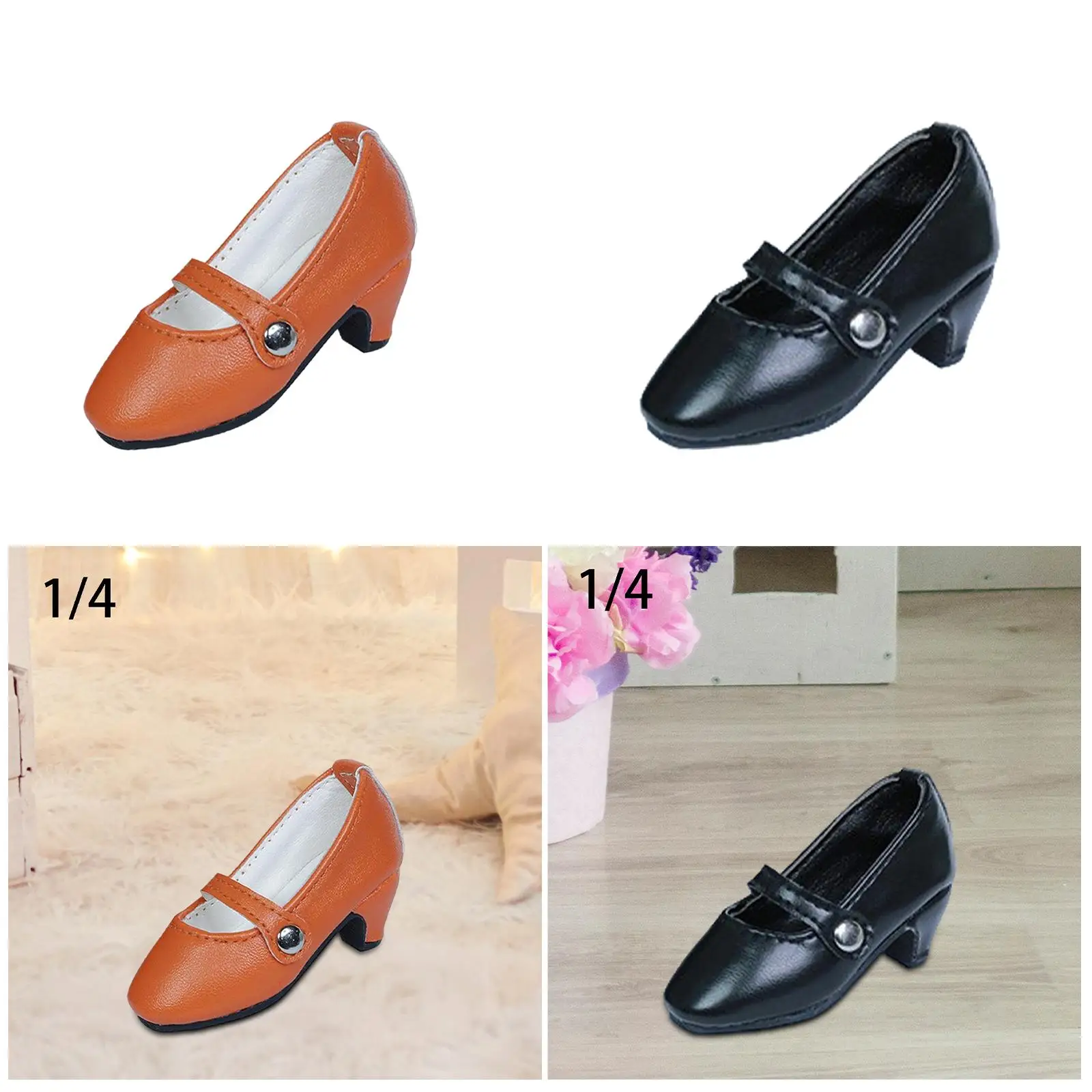 BJD Doll Shoes Made of PU for 1:4 Figures, Comfortable Dress Shoes