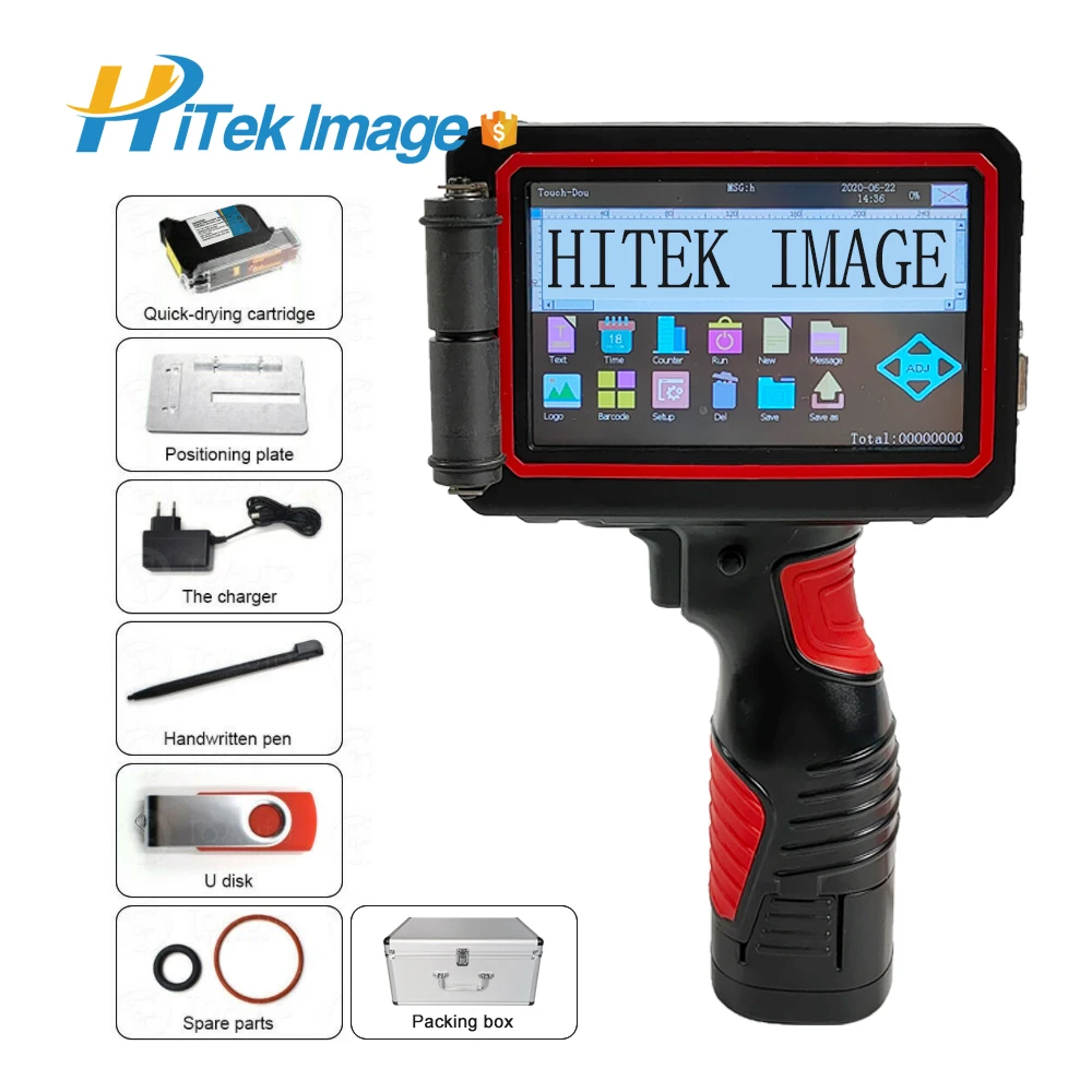 

HiTek portable large character 50mm dual cartridge handheld inkjet printer 2588 2580 handheld inkjet printer