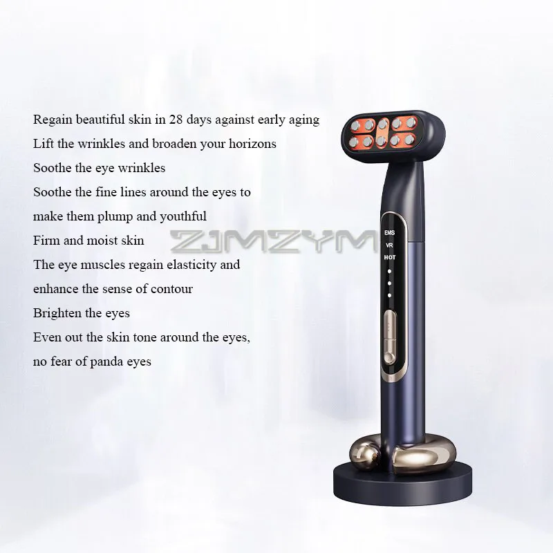 9 สี Eye Beauty Instrument Anti Aging Eye Massager EMS Microcurrent Face Lifting Wand ลด Dark Circle ริ้วรอยเครื่องมือความงาม