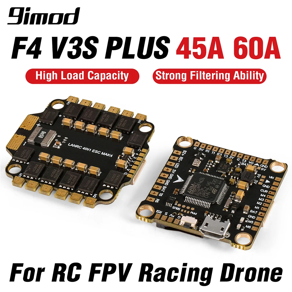 

9IMOD F4 V3S PLUS плата контроллера полета FC поддержка BetaFlight с ESC для радиоуправляемого дрона