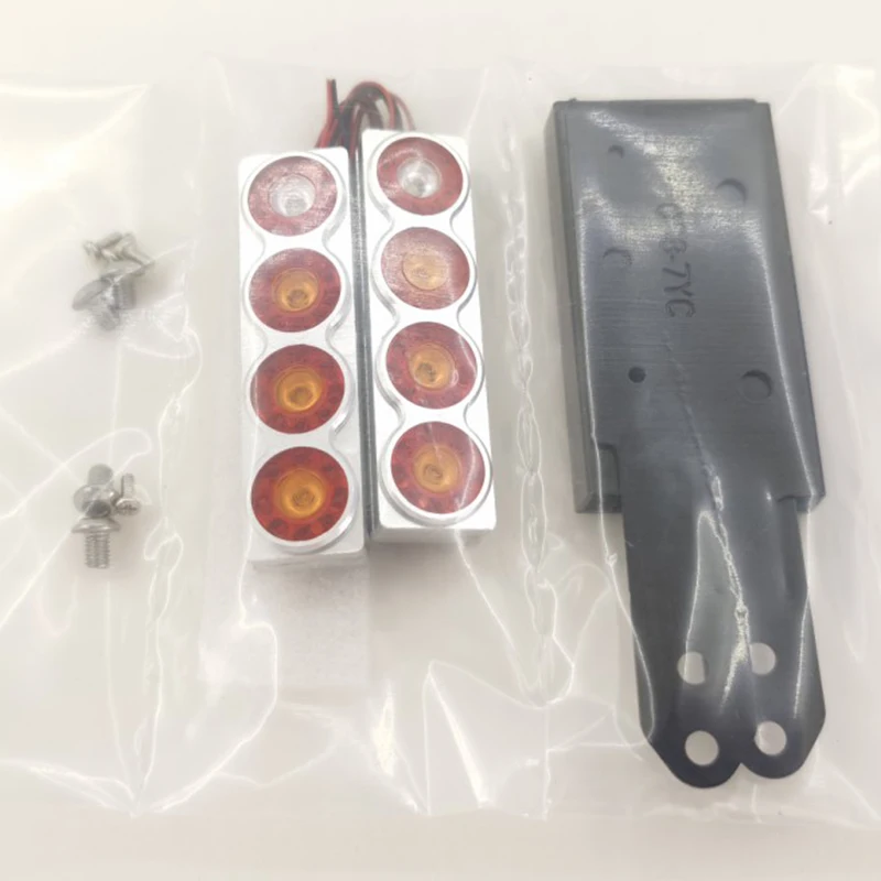 LED Simulatie Metalen Angel Eye Achterlicht voor 1/14 Tamiya RC Truck Auto Voor man Voor scania 620 3363 56352