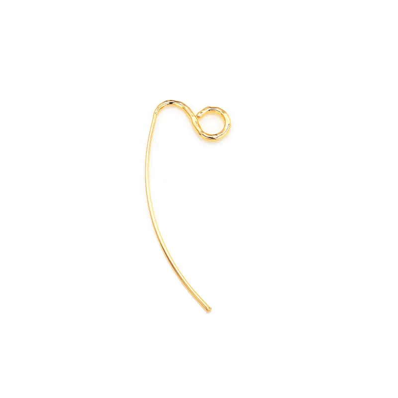 18K Gold Color Brass Long Wire Earring Hook High Quality Diy Jewelry Making Supplies Earrings Accessories for Women