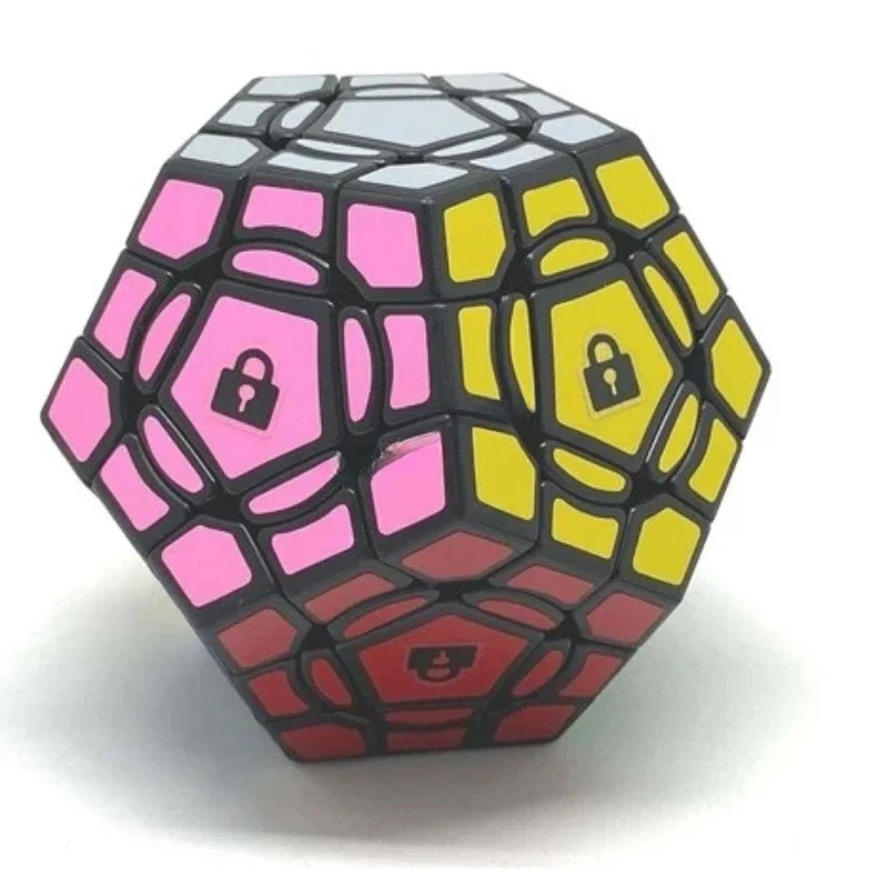 Calvin's Puzzle 3x3 Megaminx Cube Crazy Megaminx Advance III (8 Center-Locking) Black Body Magic Cube Children's Educational Toy