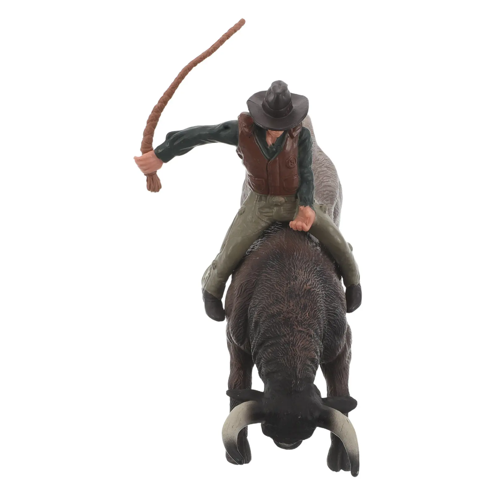 1 Set de Modelos de Animales en Miniatura de Toros de Rodeo Detallados para Escenas de Arena de Toros, Accesorios para Dioramas de Granja y Mesa de Arena