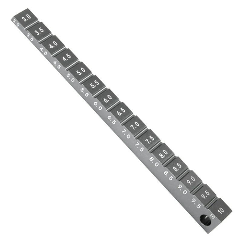 Adjustable Ruler Adjusting RC Car Ride Height 3-10mm & Wheel Rim Camber Tools RC Car Part Titanium