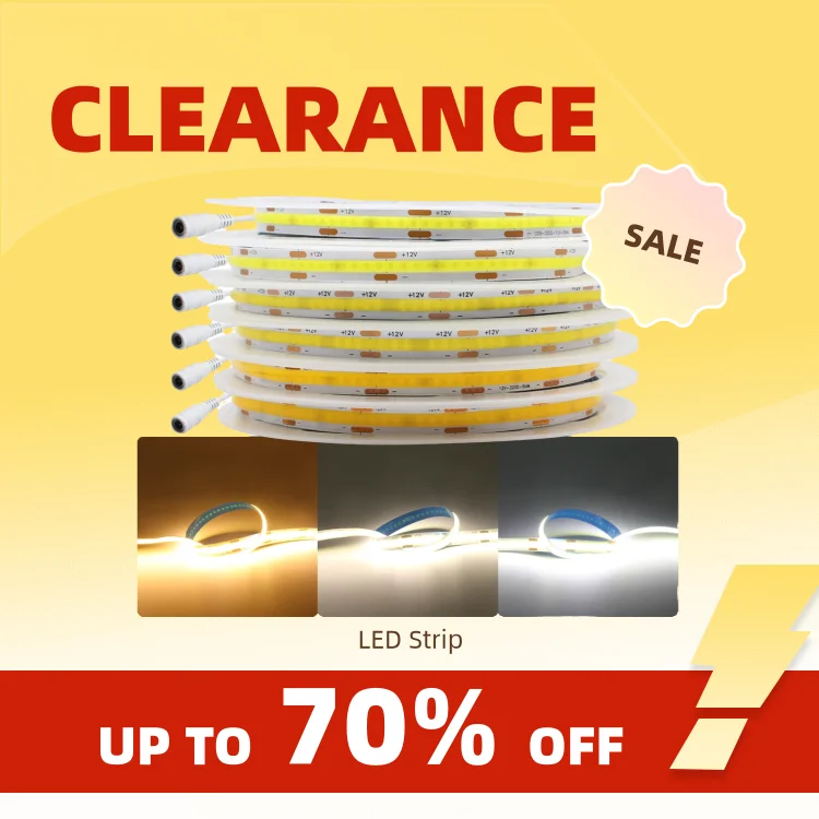 Liquidação: Fita de LED COB FOB 12V 2M 3M 5M de Alta Densidade, Flexível, 3000K 6000K, Linear, Regulável, 12 Volts para Casa