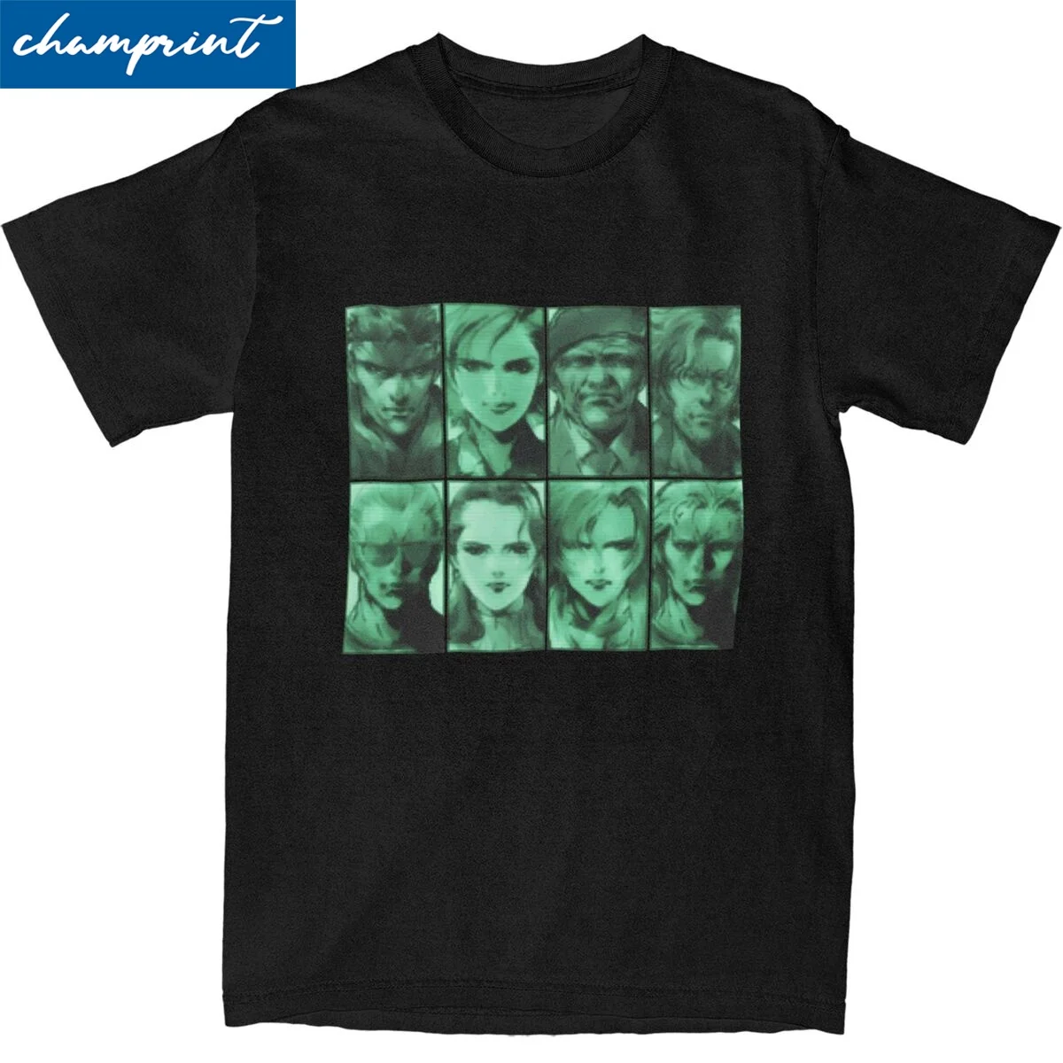 Metal Gear Solid Codec Portraits T Shirt Men Women 100% Cotton Funny T-Shirts Round Neck Video Game Tees Short Sleeve Clothes