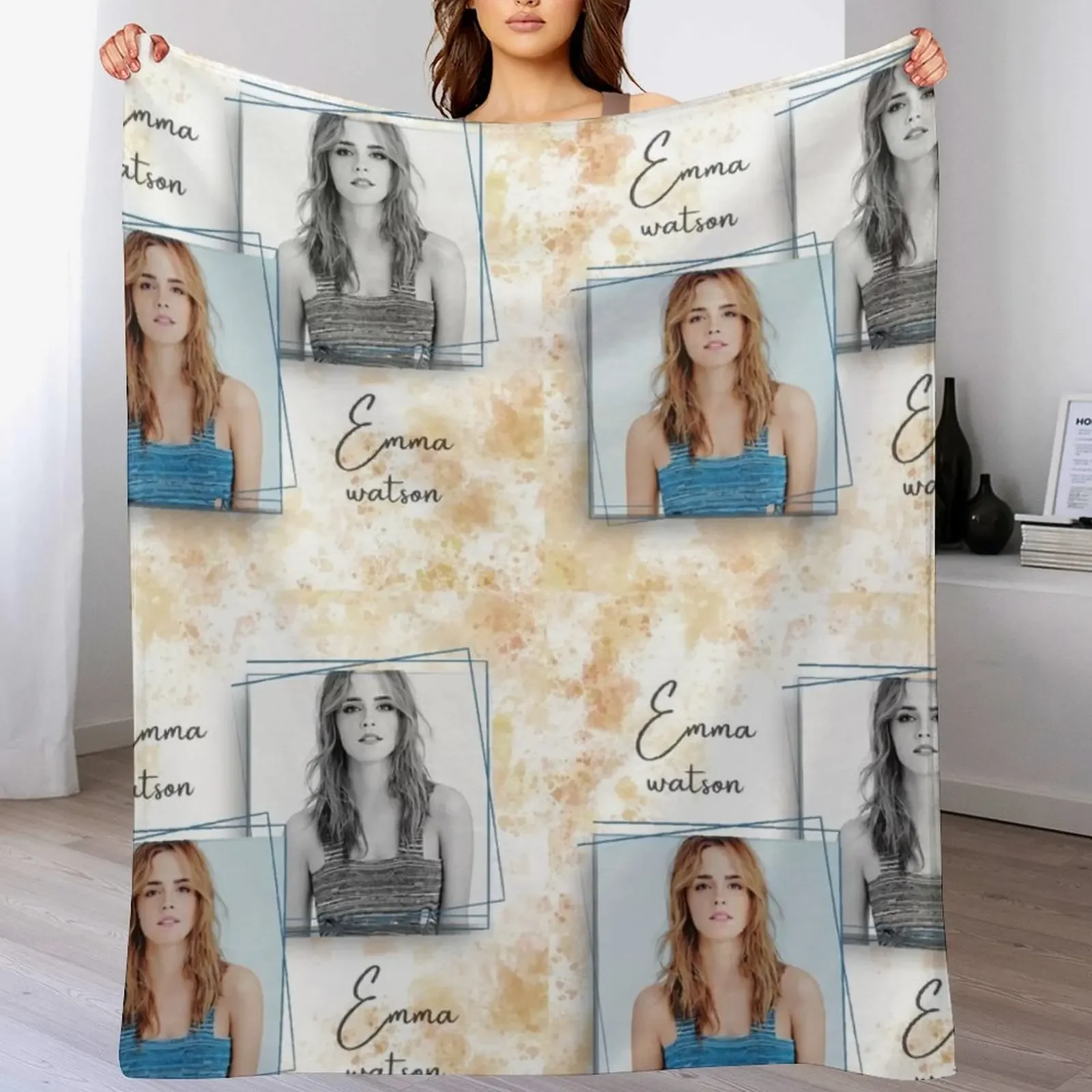 

Emma Watson Throw Blanket Thermal Sleeping Bag Winter beds Camping Blankets