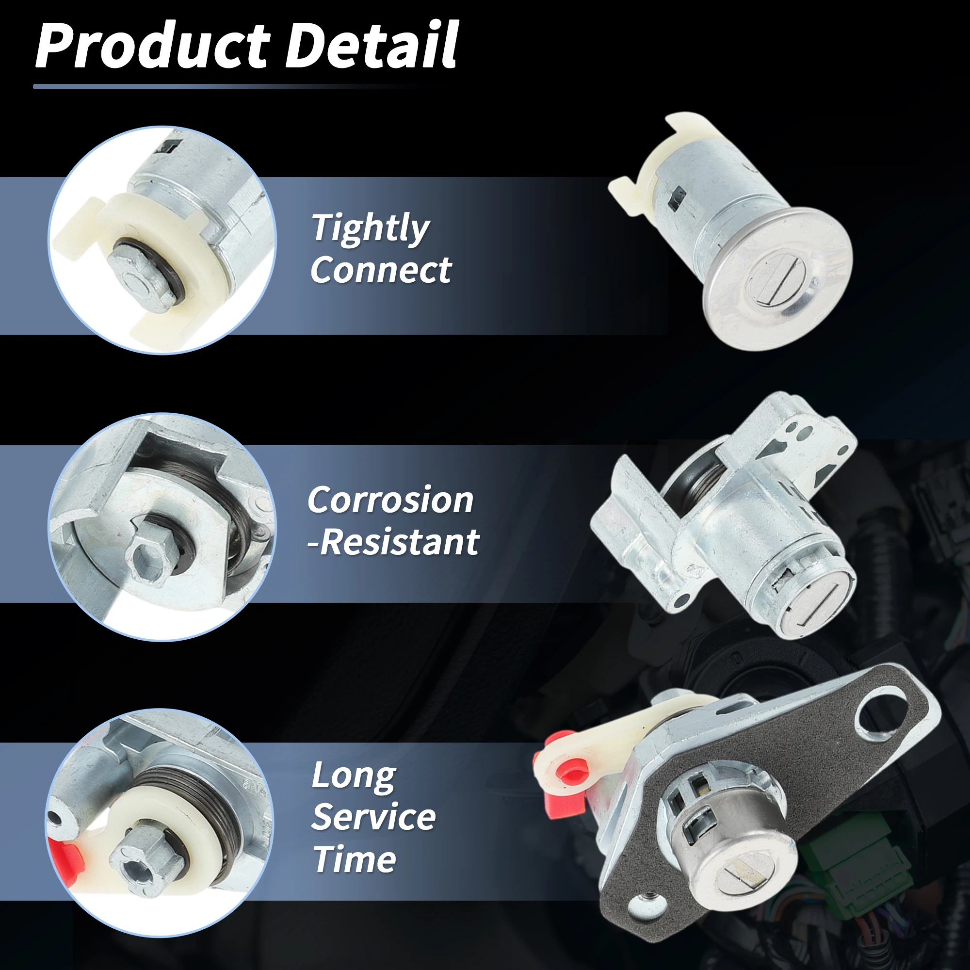 

UXCELL No.06350SAAG30 Цилиндр замка зажигания и дверной замок багажника для Honda Civic 2006-2011, цилиндр переключателя зажигания с 2 ключами