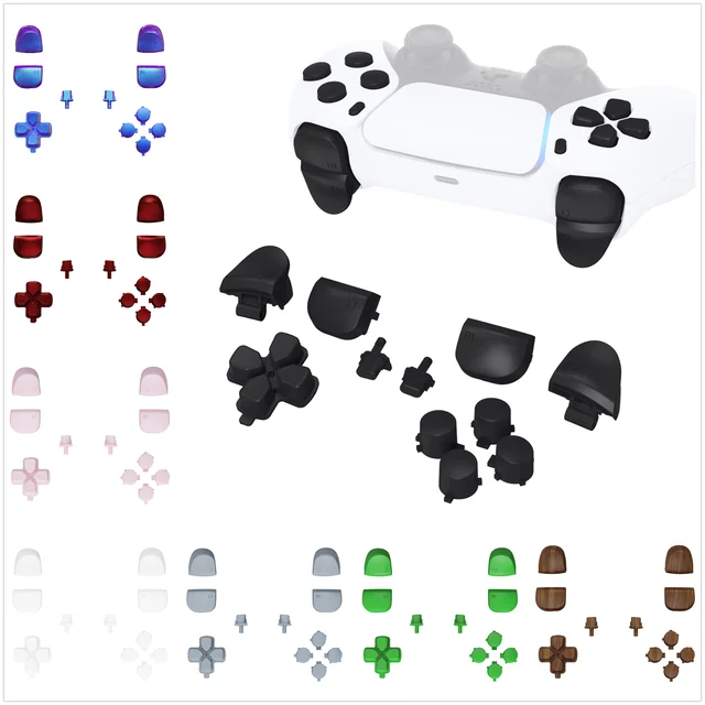 eXtremeRate D-pad R1 L1 R2 L2 Wyzwalacze Opcje udostępniania Przyciski czołowe, pełny zestaw przycisków kompatybilnych z kontrolerem ps5 BDM-010 i 020
