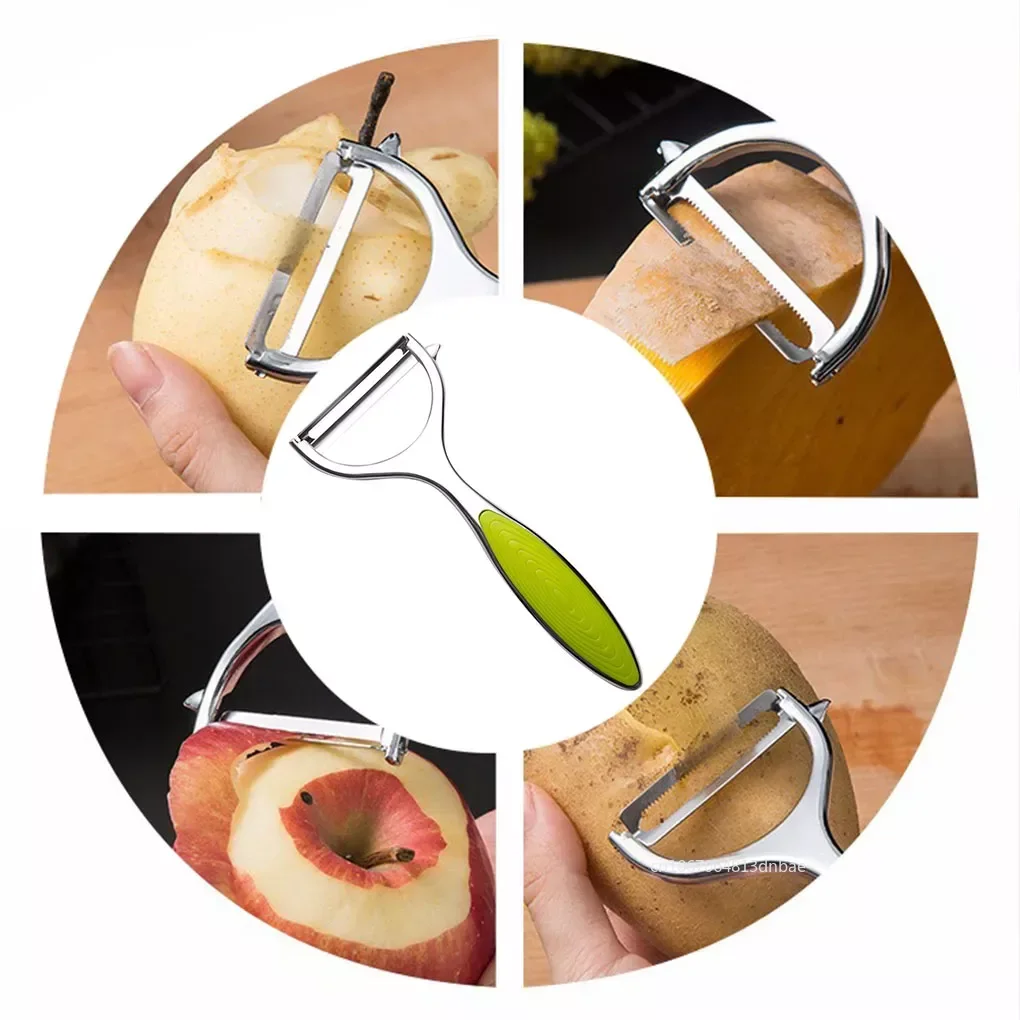 1pc Stainless Steel Vegetable Peeler Potato Peeler Black Multi-function Carrot Grater Fruit Tools Kitchen Accessories Cuisine