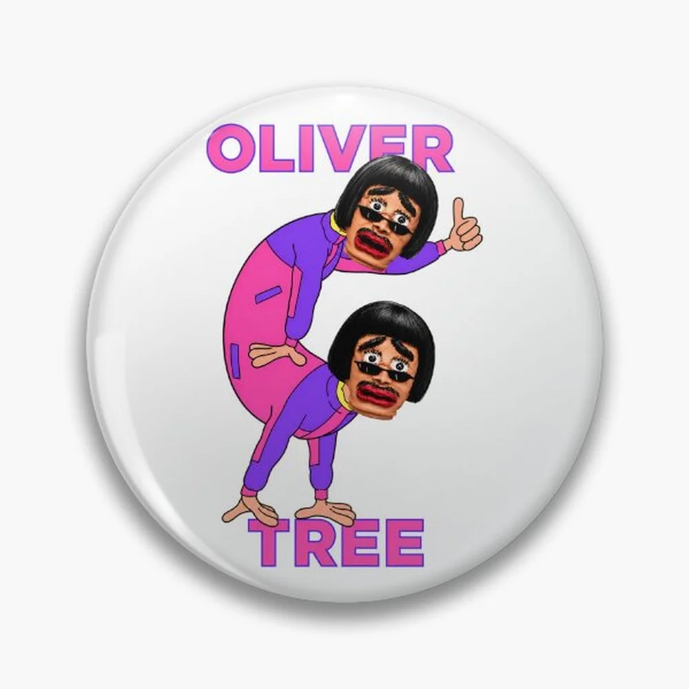 In loving memory OT, Oliver Tree Rest In Peace 1993 to 2026 Memorial Pin Holographic Star Heart Pin Brooches Laminated Button Fa