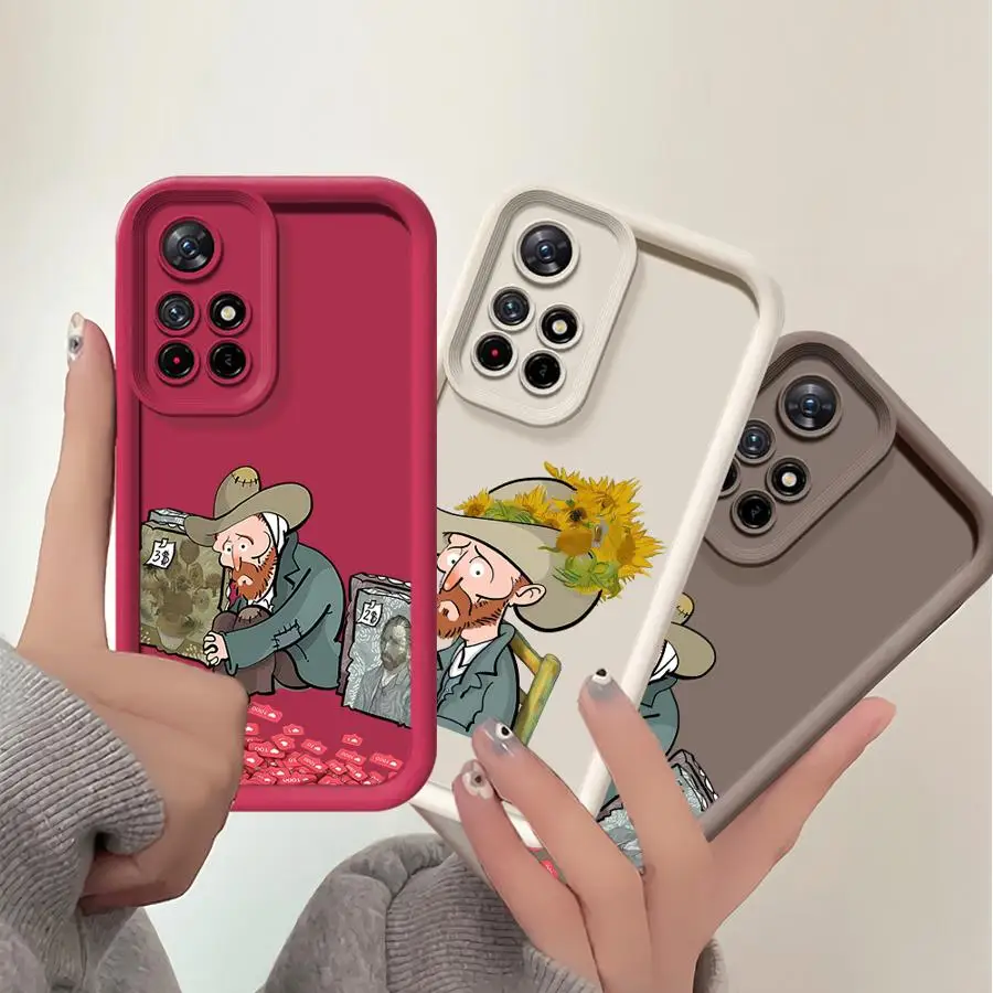 電話ケース Xiaomi Redmi 9T 9C 12C 10A 14C 13C A2 A1 Plus 10C A3 A5 9A ソフトカバー ゴッホ クリエイティビティ フラワー