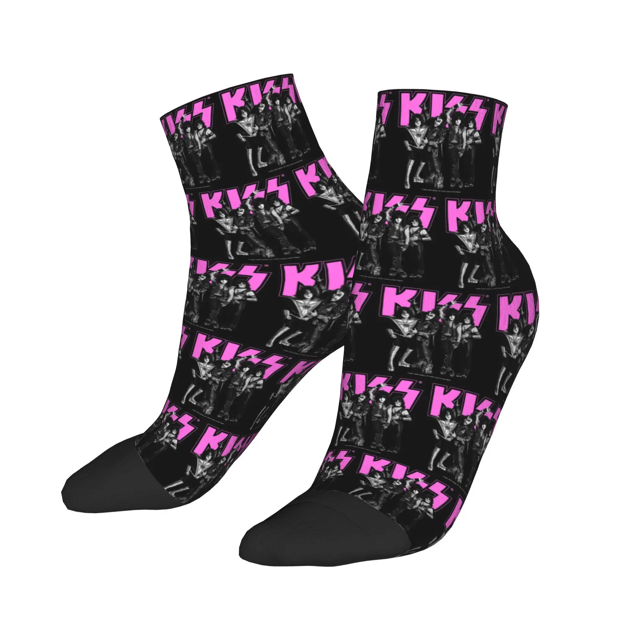 

Kiss Rock Band Retor Socks Harajuku Sweat Absorbing Stockings All Season Socks Accessories for Man's Woman's Gifts
