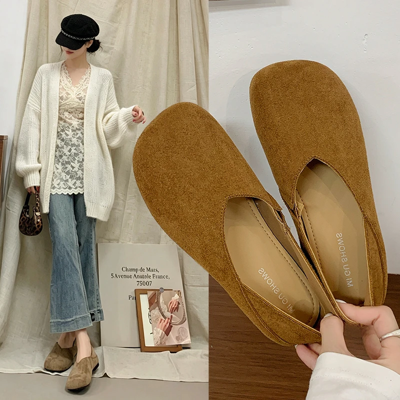Women Suede V Cut Flat Shoes S - đánh giá và giá Loafer Flat Women