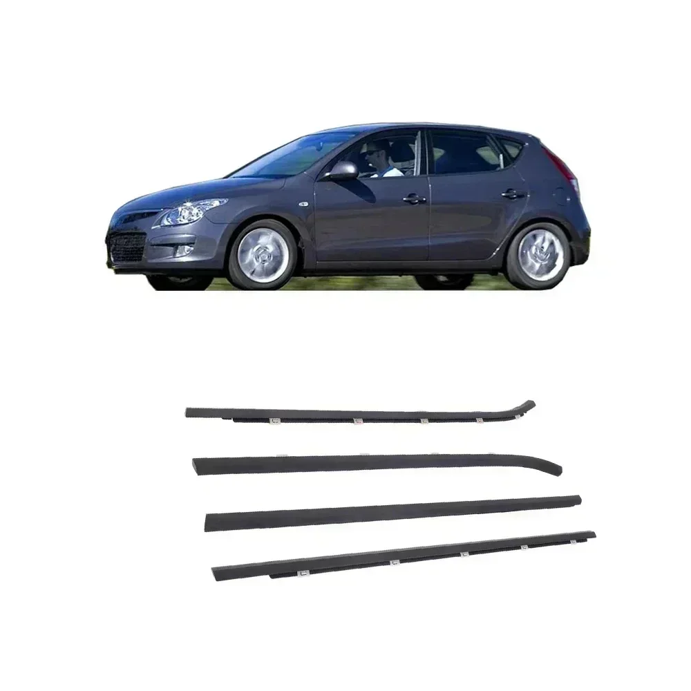 

4 Pieces Black Outside Windows Rubber for Hyundai I30 822102L000 Glass Protector Weatherstrip for I-30 2008-2011 Sealing