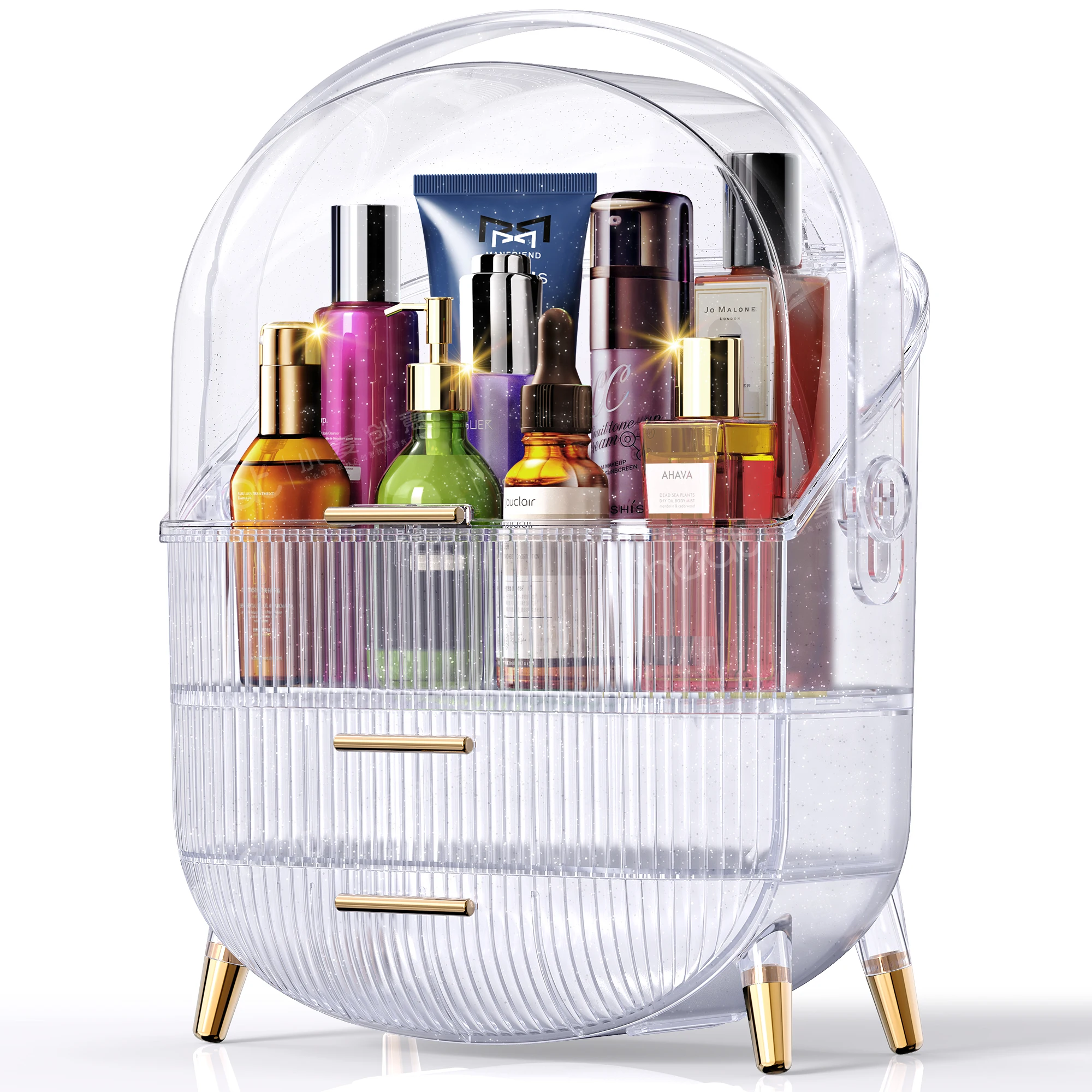 Compact Makeup Organizer - Spacious Storage for Eyeshadow, Skincare & More - Perfect for Bedrooms, Dorms, and Travel - Keeps Cos