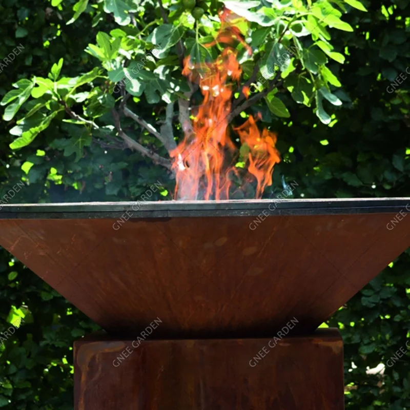 Modern Outdoor BBQ Grill Corten Fire Steel Fireplace Smoker Bbq with Style