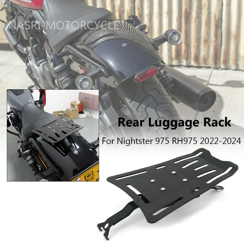 

2022-2024 Motorcycle Accessories Rear Fender Luggage Rack Support Shelf Solo Seat Kits Black For Harley Nightster 975 RH975 S