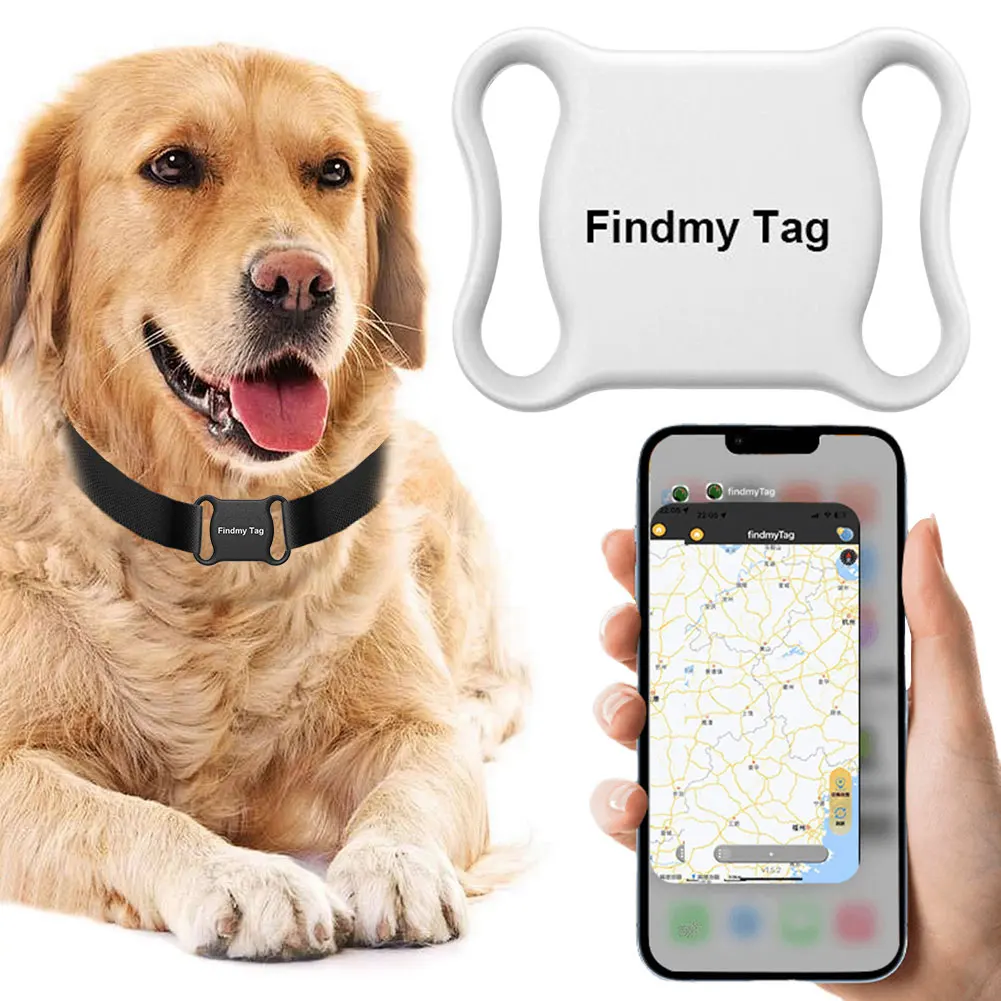 Bluetooth GPS Tracker Collar for Cats Dogs Kids with Real-Time Location Water Resistant Design