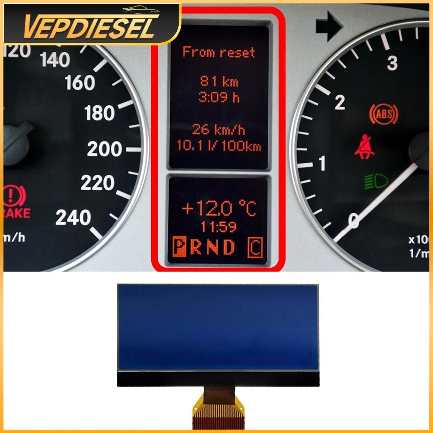 1PC Instrument Cluster LCD Display For Mercedes A ∕ B 8 Volt Version Class W169 W245 Automotive Electronic Components