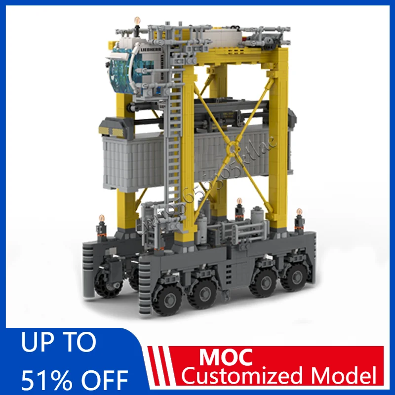

1963PCS Moc Customize City Liebherr Straddle Carrier (SC350T) Model DIY Technology Building Blocks Creative Children Toys Gifts
