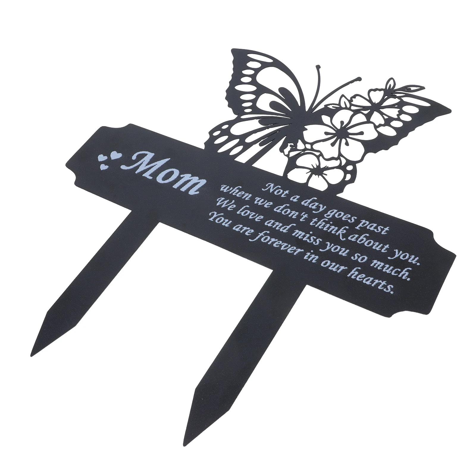 

Butterfly Memorial Stake for Cemetery Mom Elegant Outdoor Grave Decoration Weather-Resistant Metal Sculpture Memorial Stake