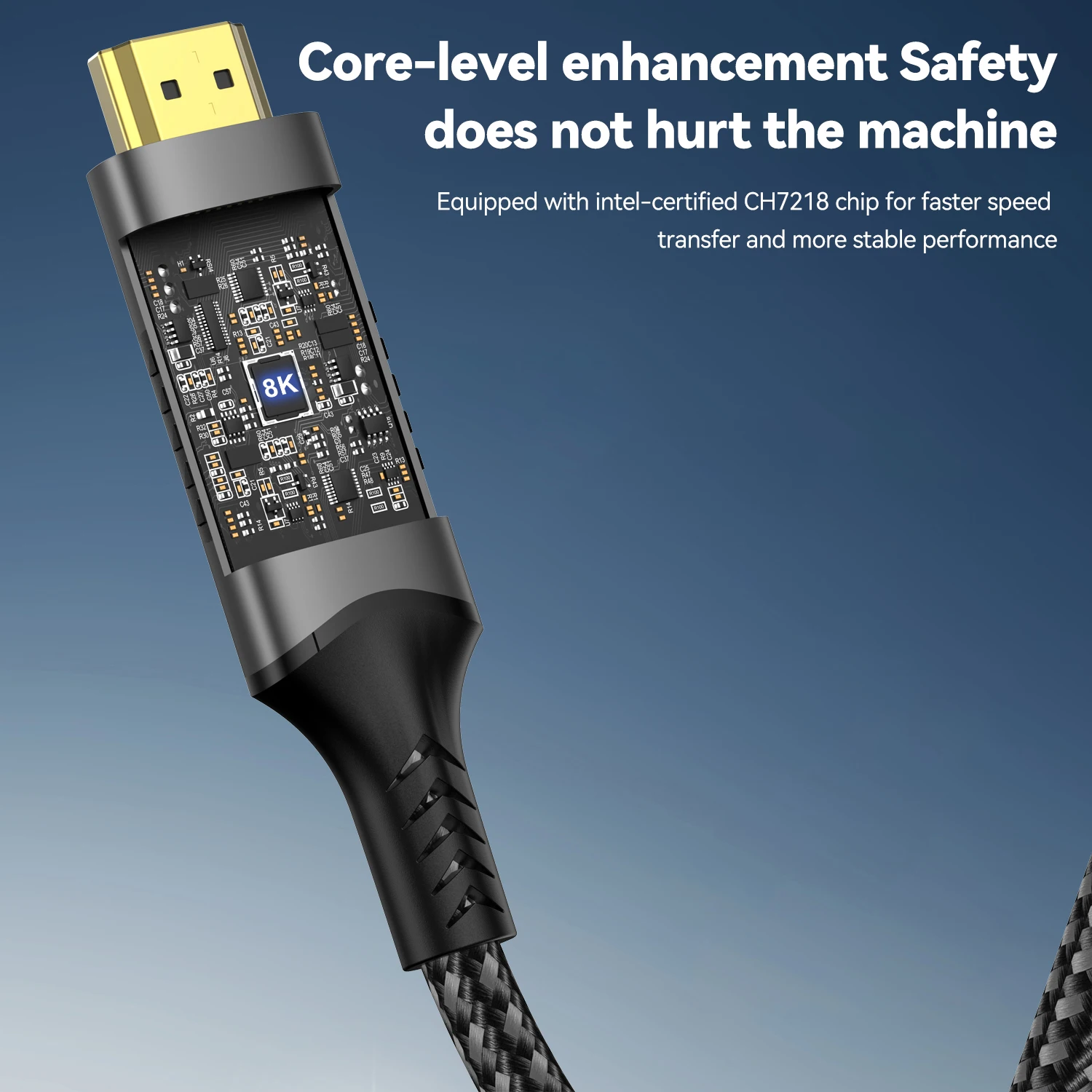 USB C to HDMI 2.1 Cable(8K@60Hz,4K@144Hz,2K@240Hz)Type C to HDMI 8K Cord Support HDCP2.3/HDR10 [Thunderbolt 3/4 Compatible