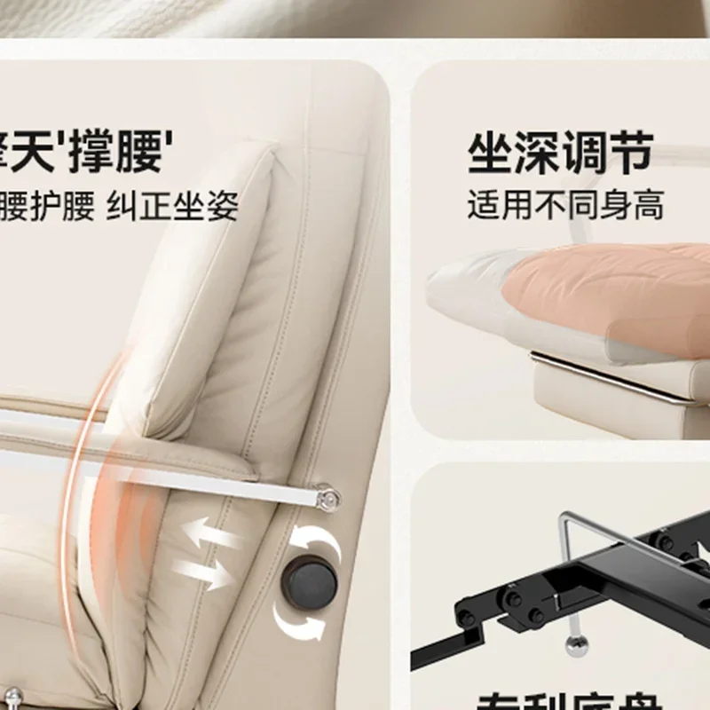 كراسي مكتب جلدية كبار مريحة ومريحة وضبط كراسي مكتب كرسي أثاث فاخر متنقل Silla Oficina LXOC