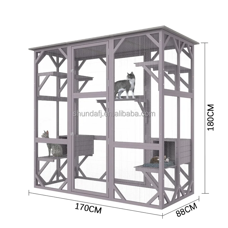 SDCH011-B Eco-friendly Outdoor Wooden Enclosure For Reptile Cage Chameleon Lizards Guanas Cage Cat House view 5