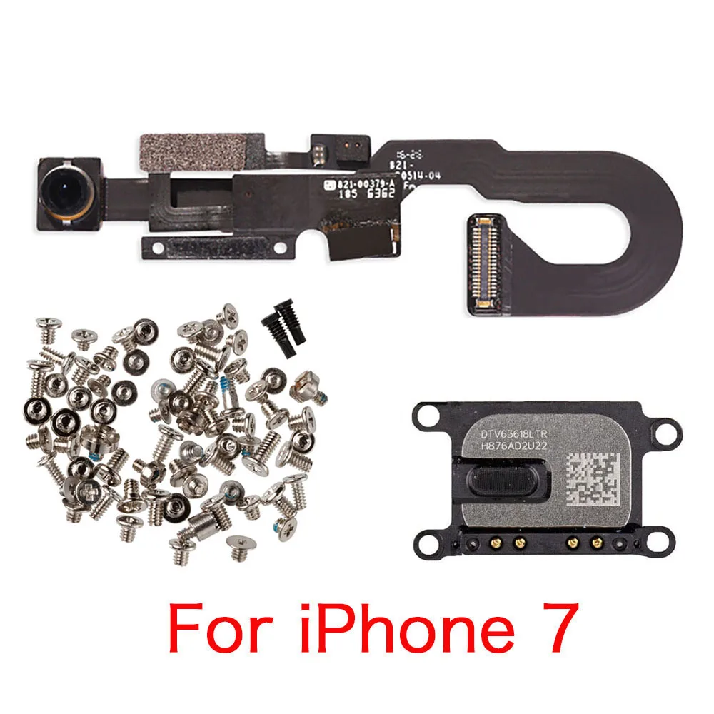 Face Front Camera Flex Cable For iPhone 6 6P 6s 7 7P 8 Plus Replacement Ear Speaker With Full Set Screws