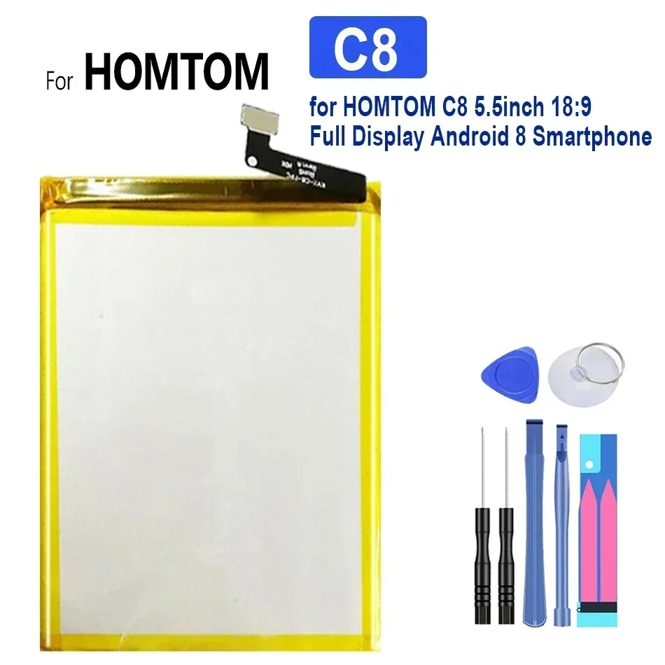 3000mah Battery For HOMTOM C8 5.5 inch 18:9 Full Display Android 8 Smartphone