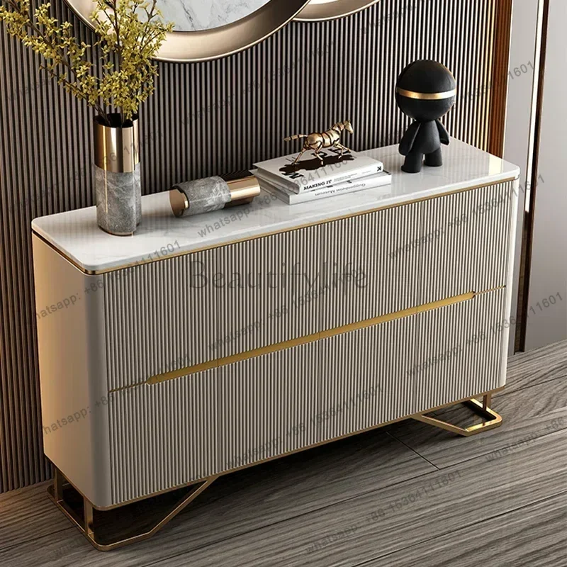 LJY Display Morden Living Room Cabinet Luxury Porch Ultra Thin Storage Cabinet Mobile Space Saving Armoire De Rangement Furnitur