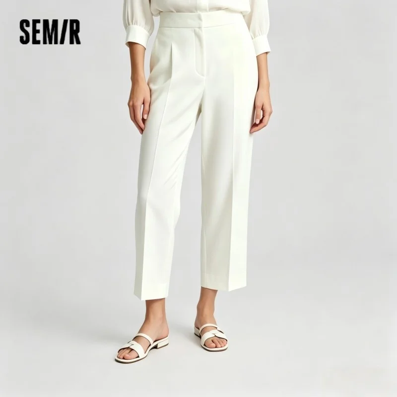 Semir Damenhose Gewebt 2026 Weich Fallendes Material Weites Bein Elastischer Bund Pendler Urban Casual Alltagsstil Weich Bequem Täglich