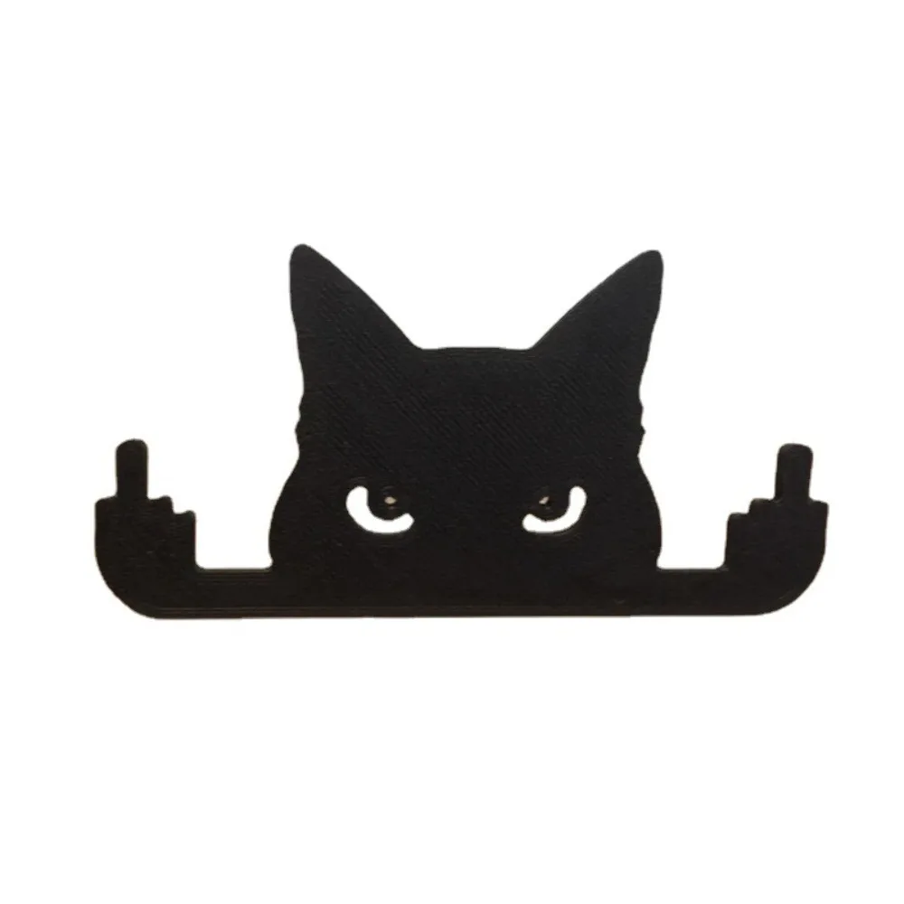 Easter Funny Wooden Middle Finger Cat Black Cat Garden Decoration For Home Room Window Table Shop Decor